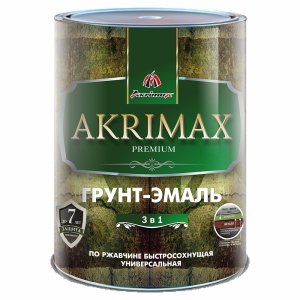 Грунт-эмаль 3в1 глянцевая Akrimax-Premium синяя (25кг)