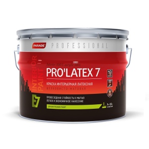 Краска интерьерная латексная Parade Professional E7 Pro’Latex7 (9кг)